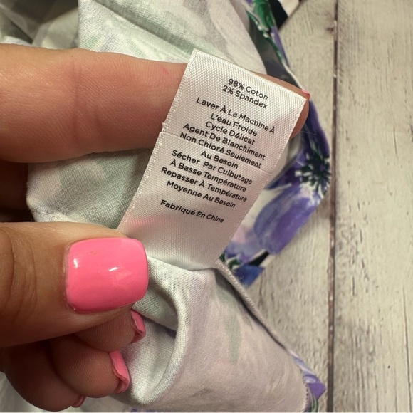 Talbots Black White stripe pleated floral A-Line Knee-Length Skirt sz 10 - Picture 7 of 7